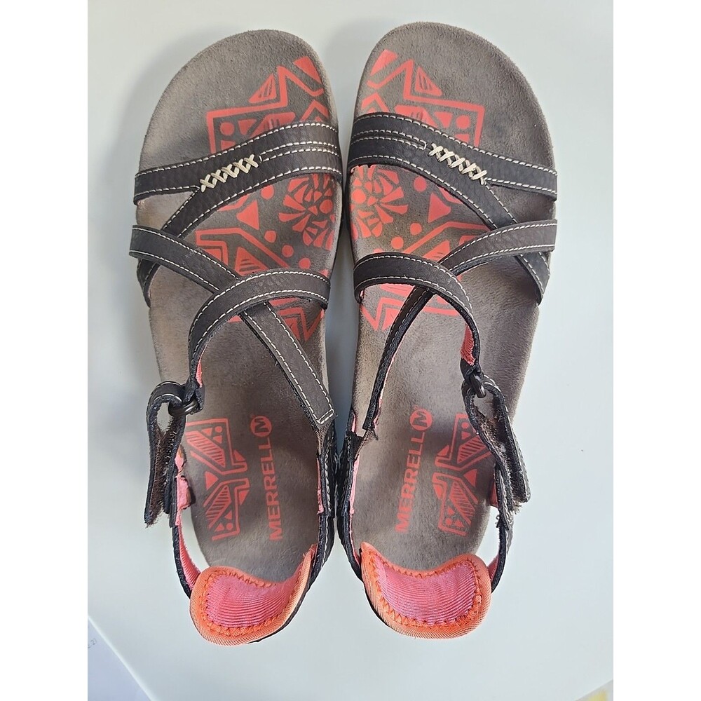 Merrell Sandels, Sanspur Rose In Coco/Coral EUC Womens Size 7 - Picture 4 of 7